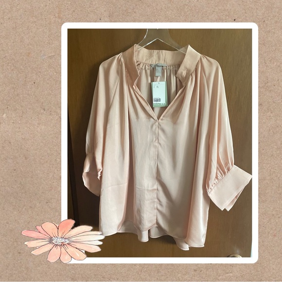 H&M peach blouse. Size XXL. - Picture 1 of 3